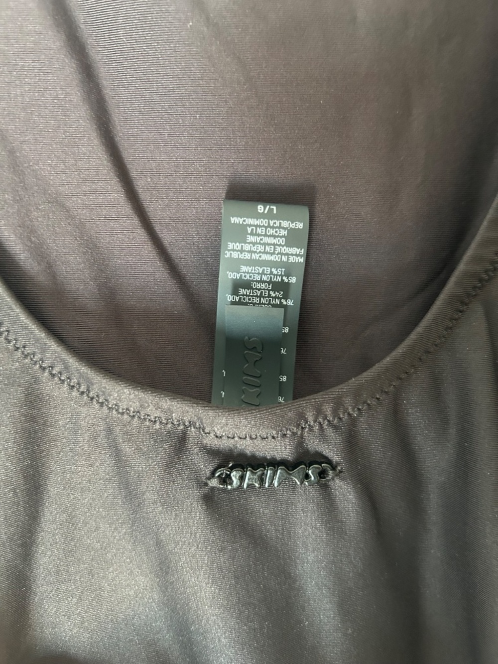 SKIMS One Piece Swimsuit Black Scoop Neck Large - Picture 4 of 4
